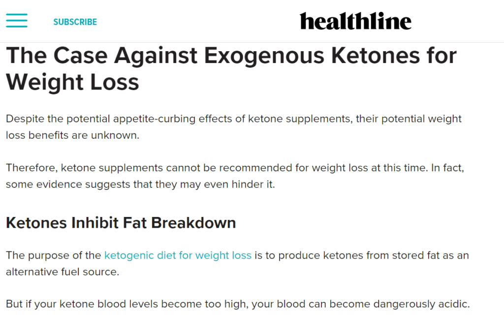 Exogenous Ketones for Weight Loss by Healthline